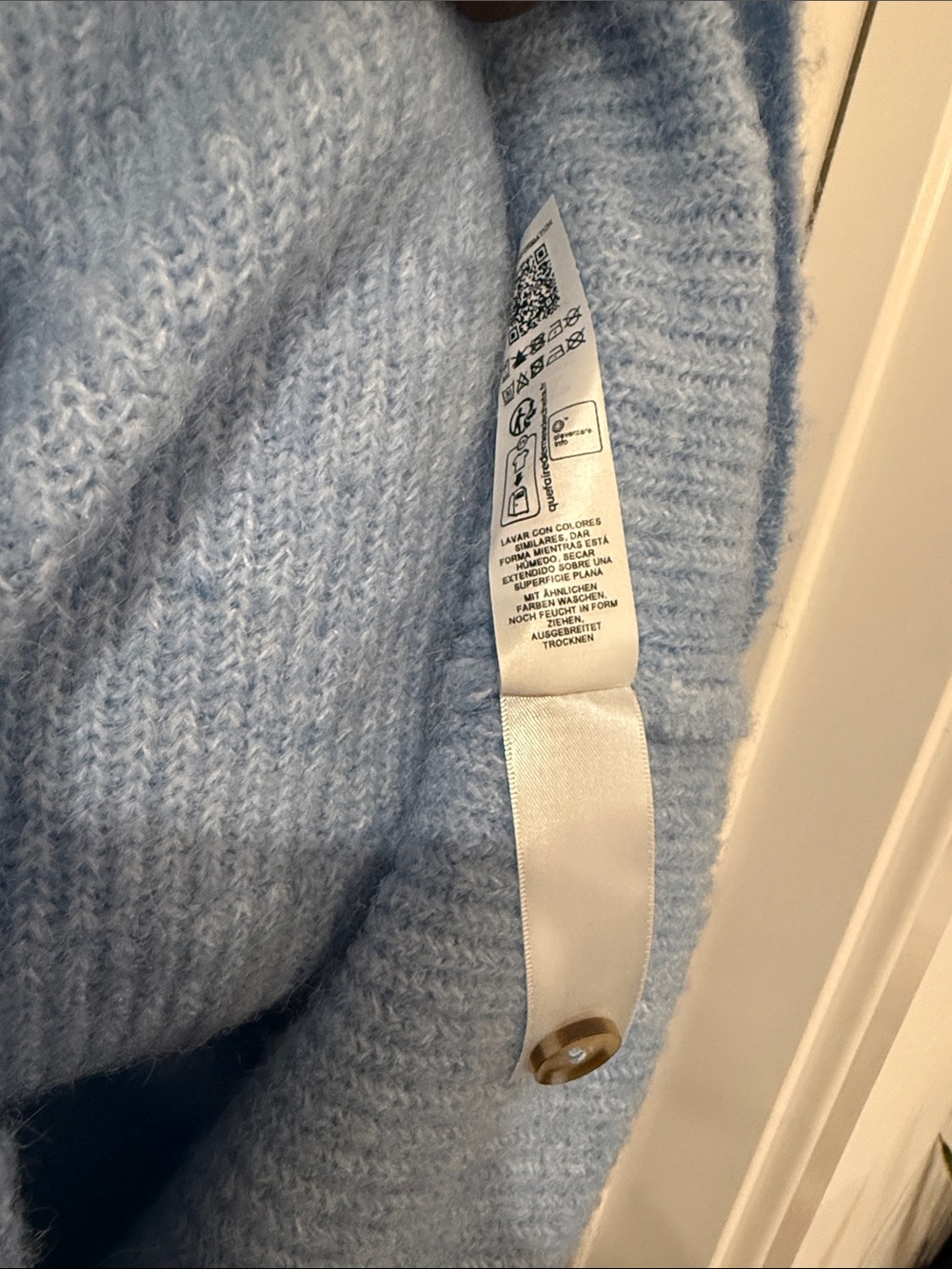 Topman Light Blue Ribbed Button-Front Cardigan - Picture 4 of 5